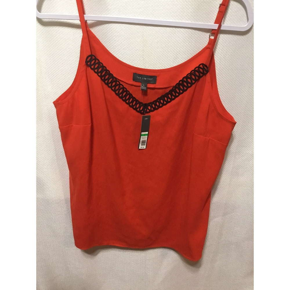 The Limited Flame Scarlet and Black Swing Top/Cami Size Large NWT